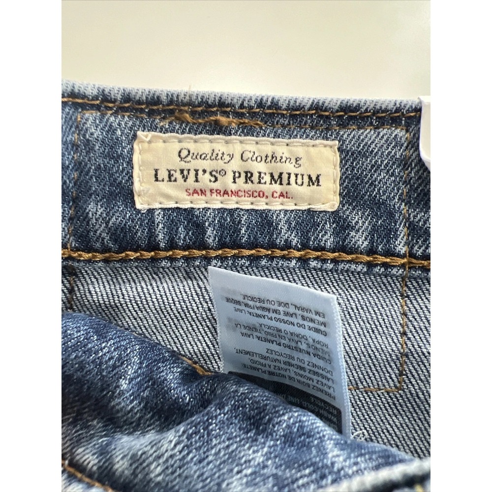 Levi's Premium Skinny Taper Flex Distressed Blue Jeans Men's Size 27x30 NEW - Picture 6 of 8